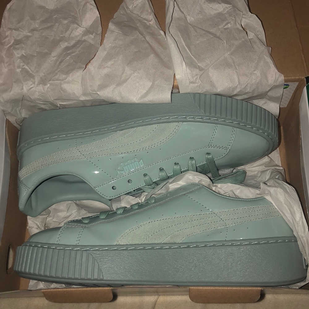 PUMA Basket Platform Patent in Blue Surf